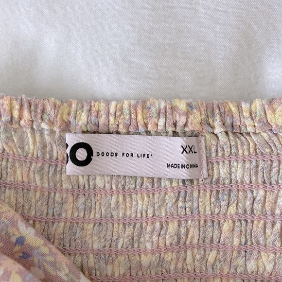 NWT SO cinch front puff sleeve floral top - Picture 10 of 10